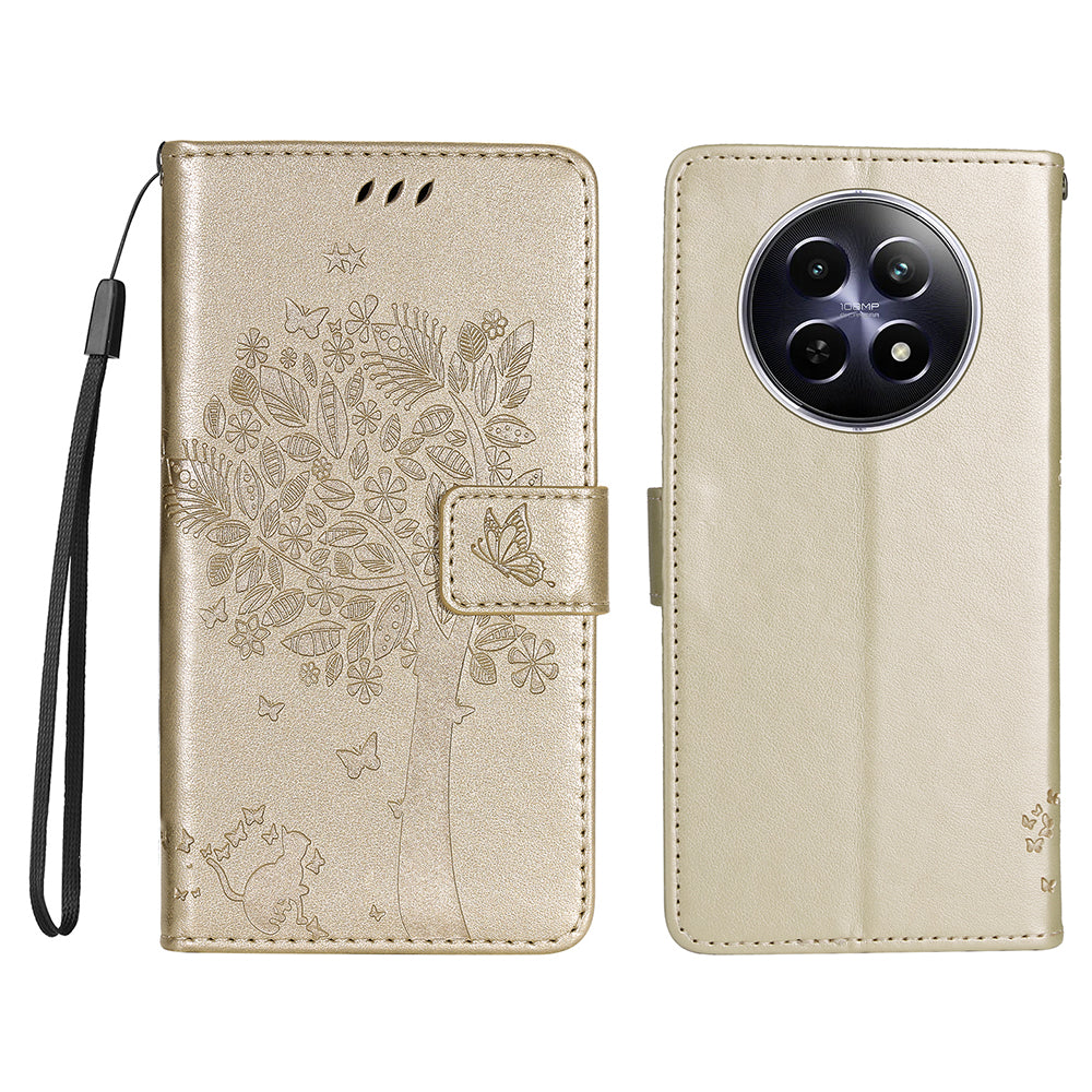 KT Imprinting Flower Series-3 For Realme 12 Wallet Case Tree Pattern Leather Phone Stand Cover KT Imprinting Flower Series-3 For Realme 12 Wallet Case Tree Pattern Leather Phone Stand Cover